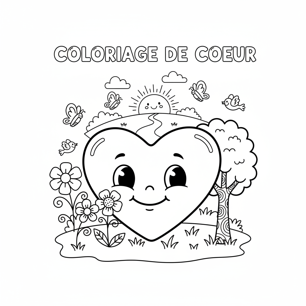 Coloriage coloriag de coeur 3