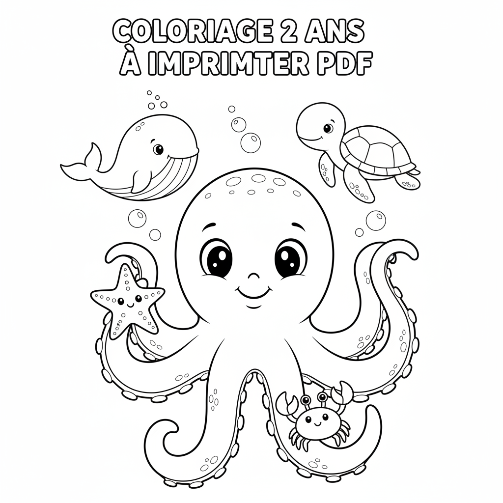 Coloriage coloriage 2 ans à imprimer pdf 4
