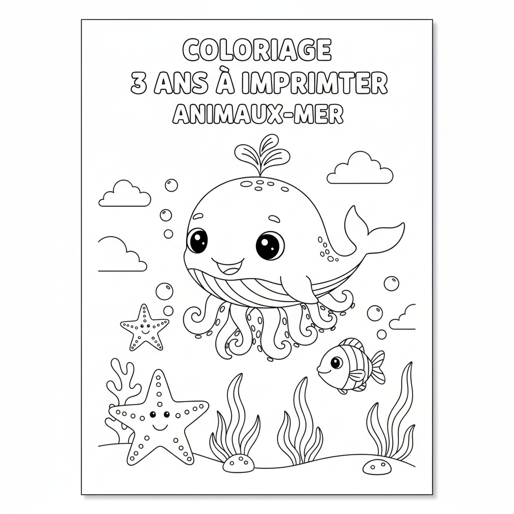 Coloriage 3 ans à imprimer pdf gratuit pour enfant