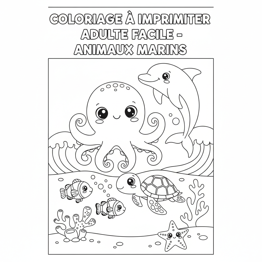 Coloriage coloriage à imprimer adulte facile 4