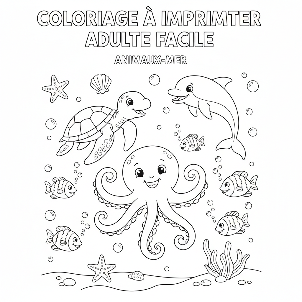 Coloriage coloriage à imprimer adulte facile 5