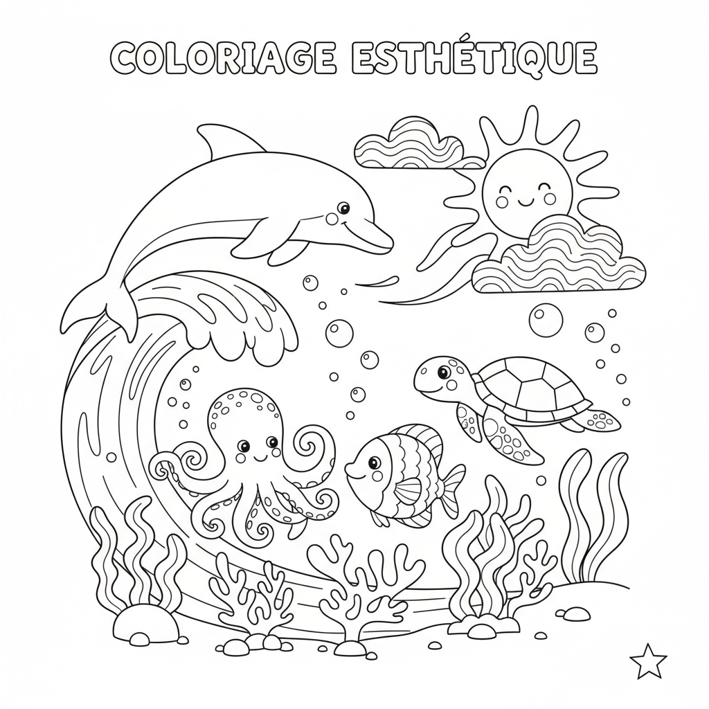Coloriage coloriage à imprimer aesthetic 5