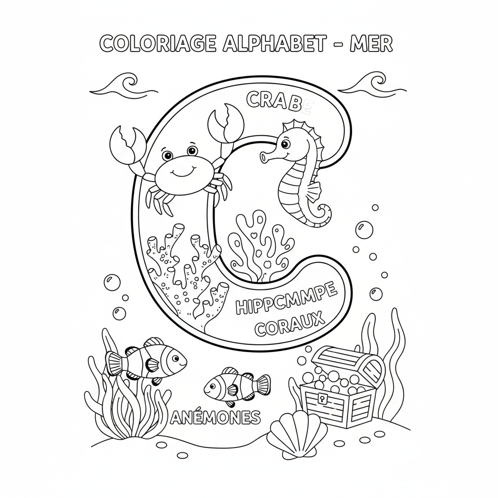 Coloriage coloriage à imprimer alphabet 3