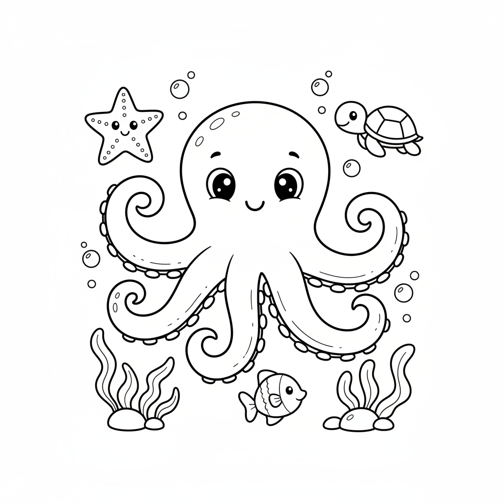 Coloriage Coloriage À Imprimer Animaux de la Mer