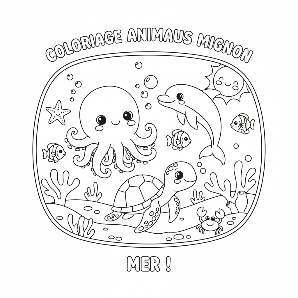 Coloriage coloriage à imprimer animaux mignon 3