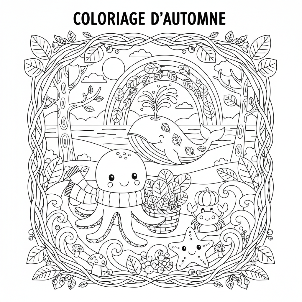 Coloriage coloriage à imprimer automne 3