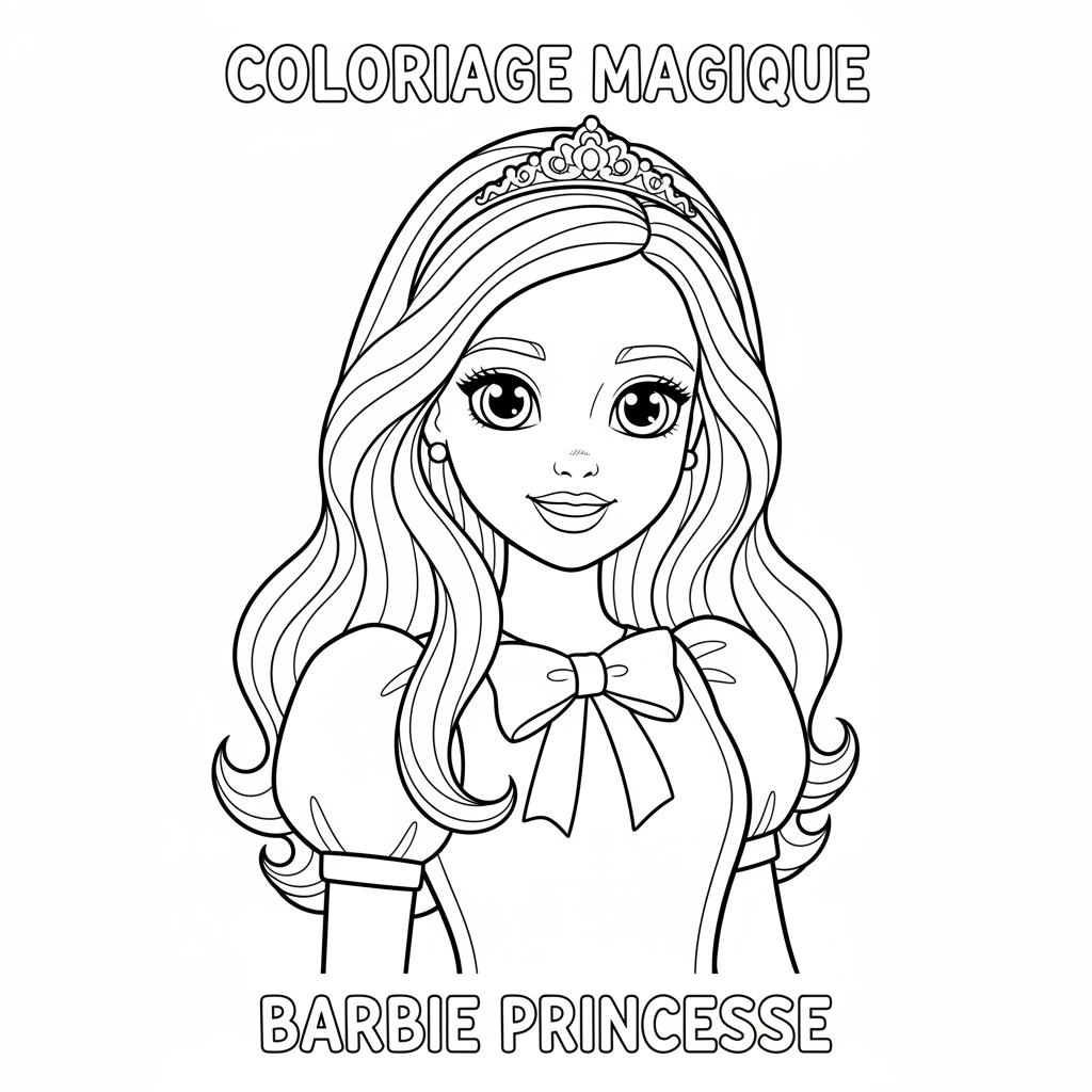 Coloriage coloriage à imprimer barbie 4