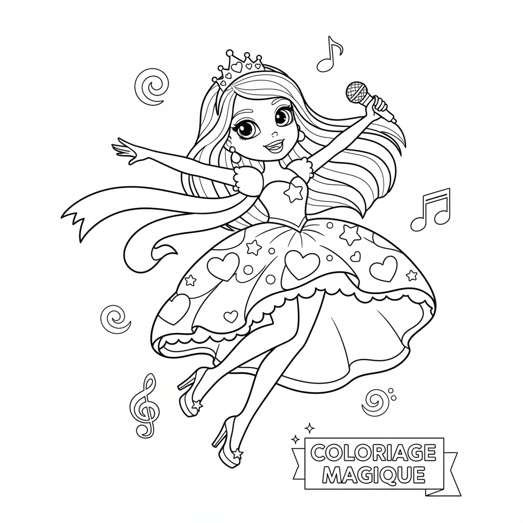 Coloriage coloriage à imprimer barbie 5