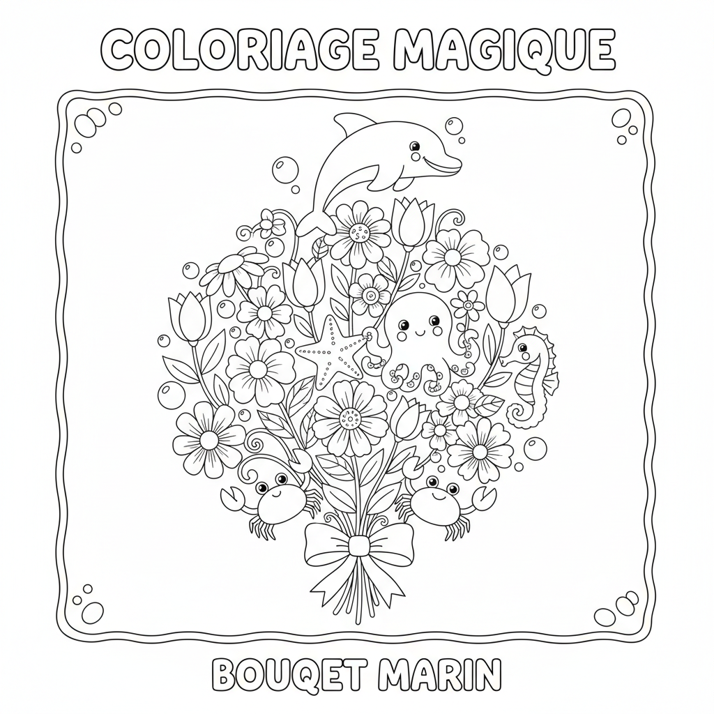 Coloriage coloriage à imprimer bouquet de fleurs 2