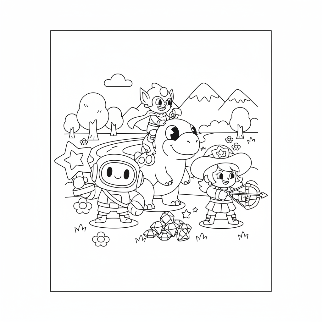 Coloriage coloriage à imprimer brawl stars 3