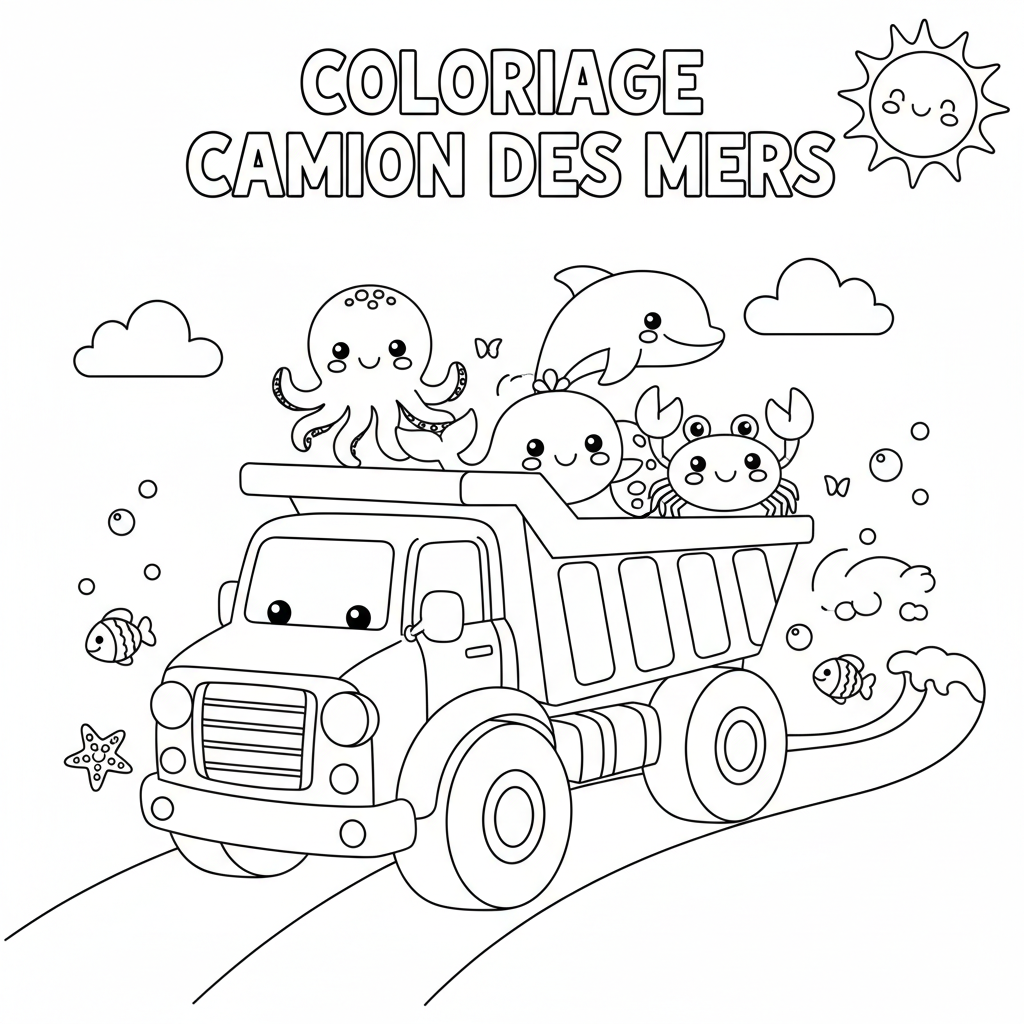 Coloriage coloriage à imprimer camion 1