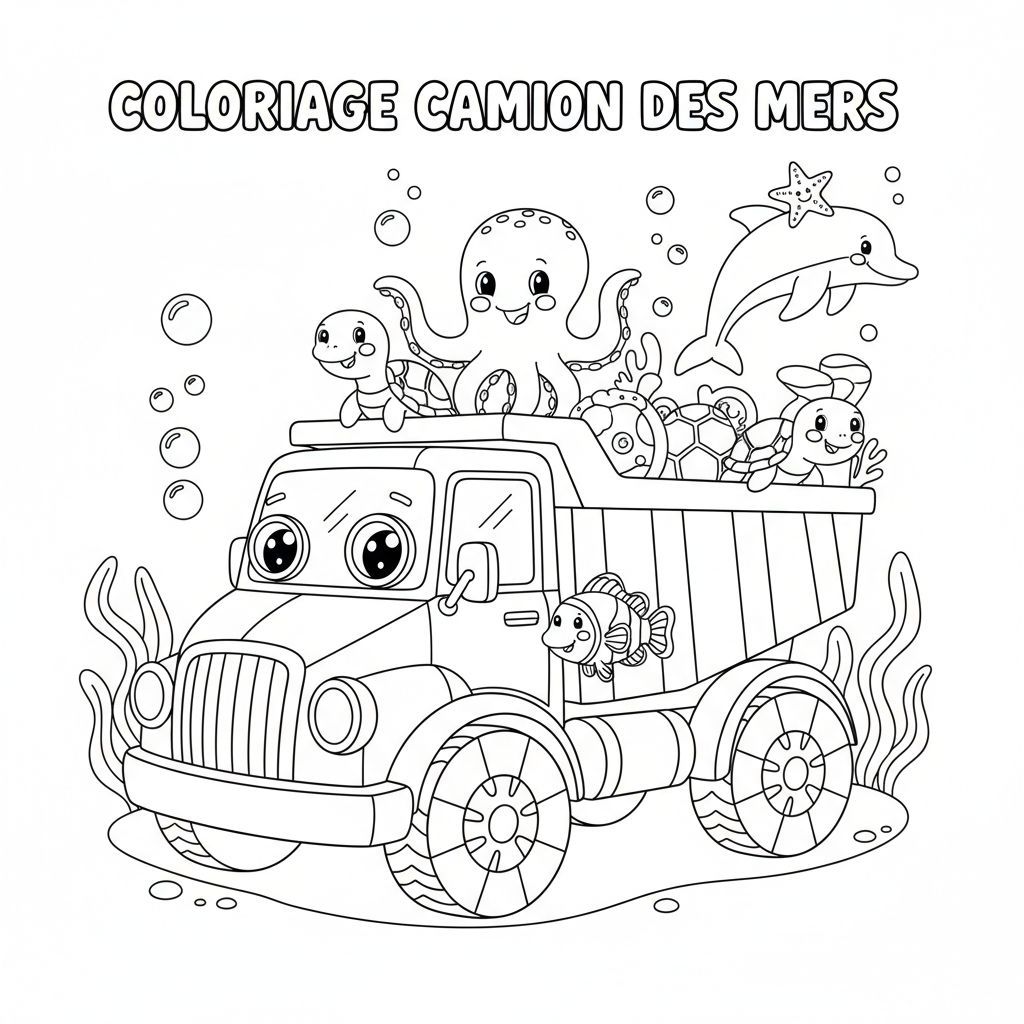 Coloriage coloriage à imprimer camion 2