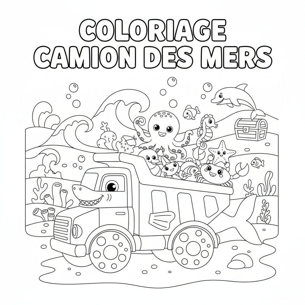 Coloriage coloriage à imprimer camion 3