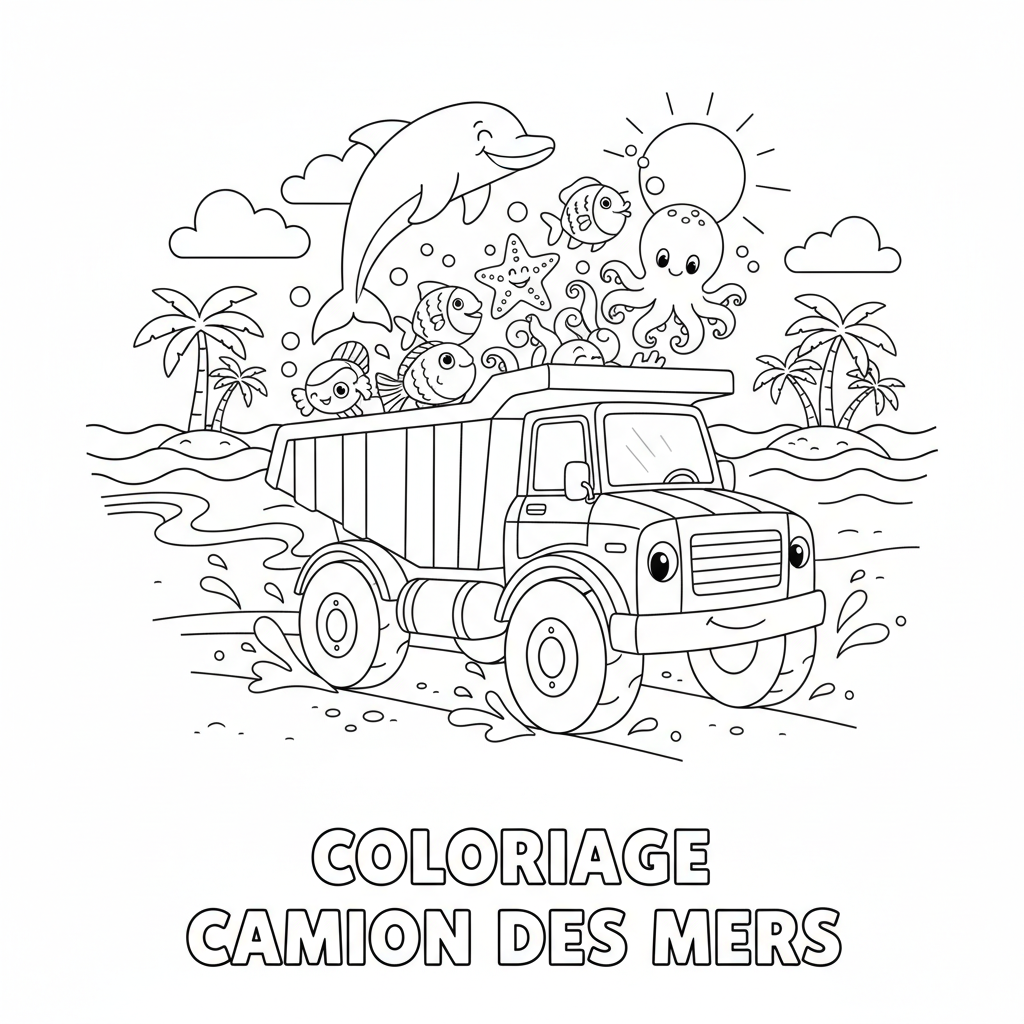 Coloriage coloriage à imprimer camion 5