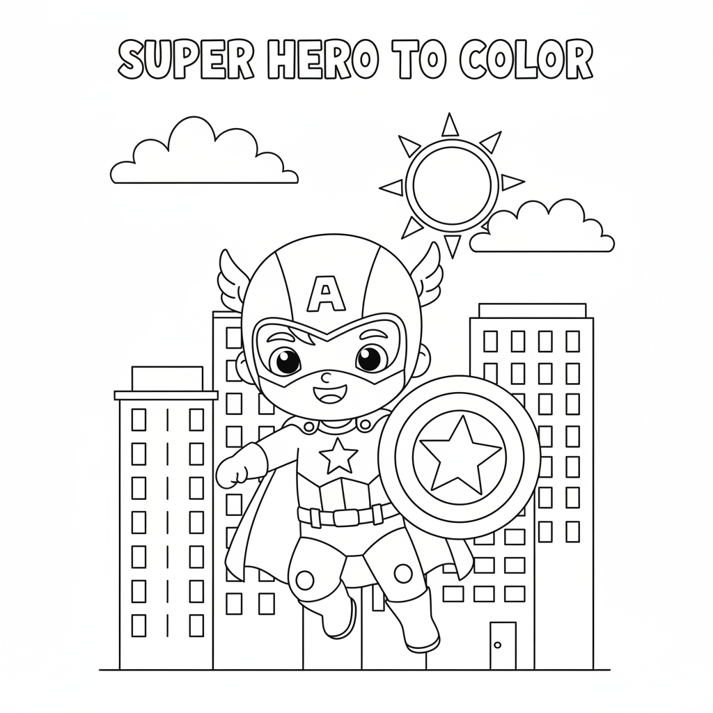 Coloriage coloriage à imprimer capitaine america