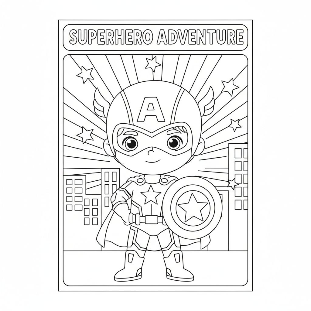 Coloriage coloriage à imprimer capitaine america 4