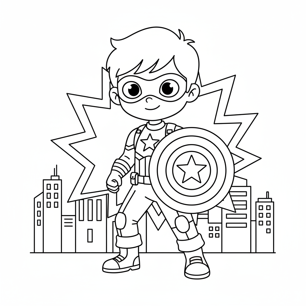 Coloriage coloriage à imprimer captain america 2