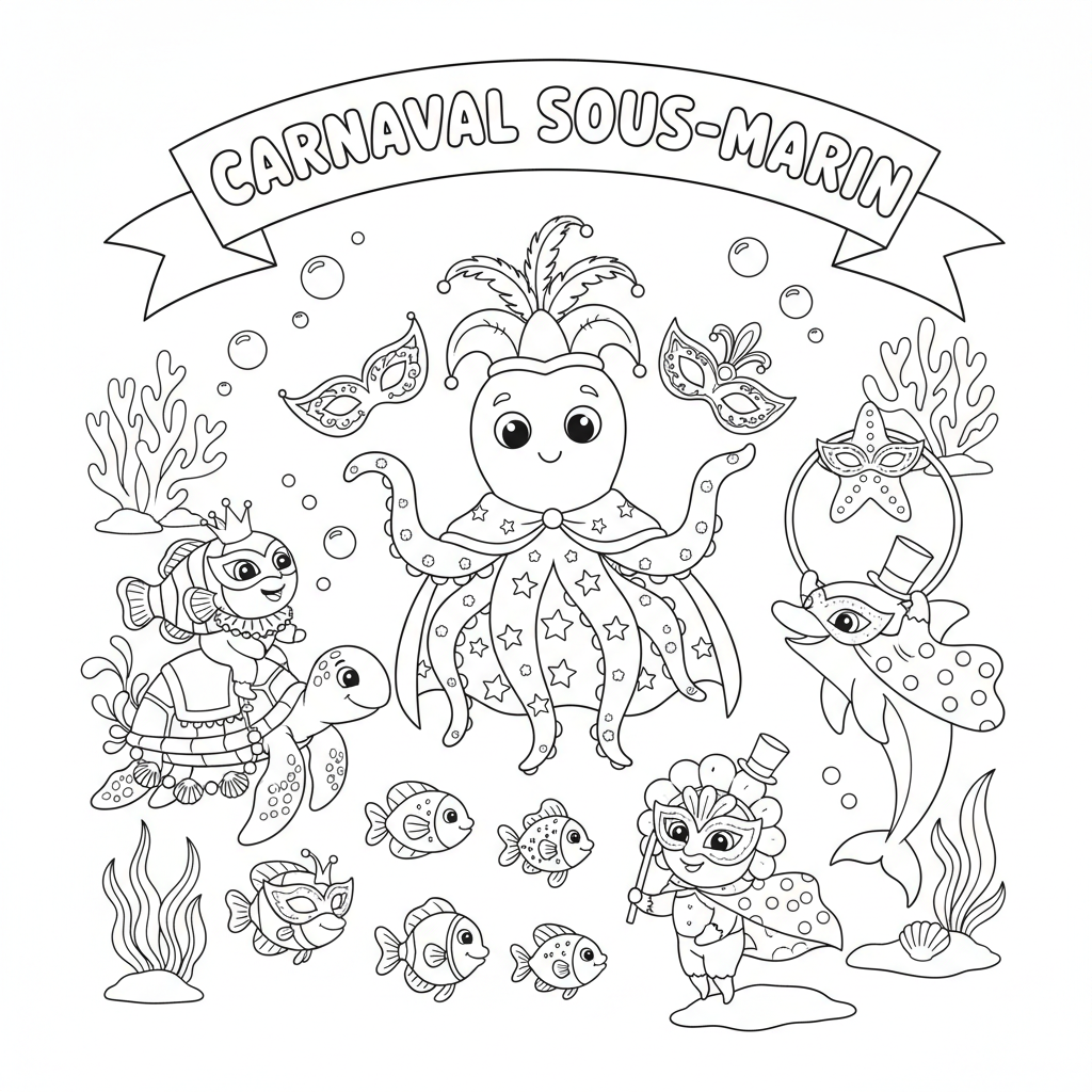 Coloriage coloriage à imprimer carnaval 2