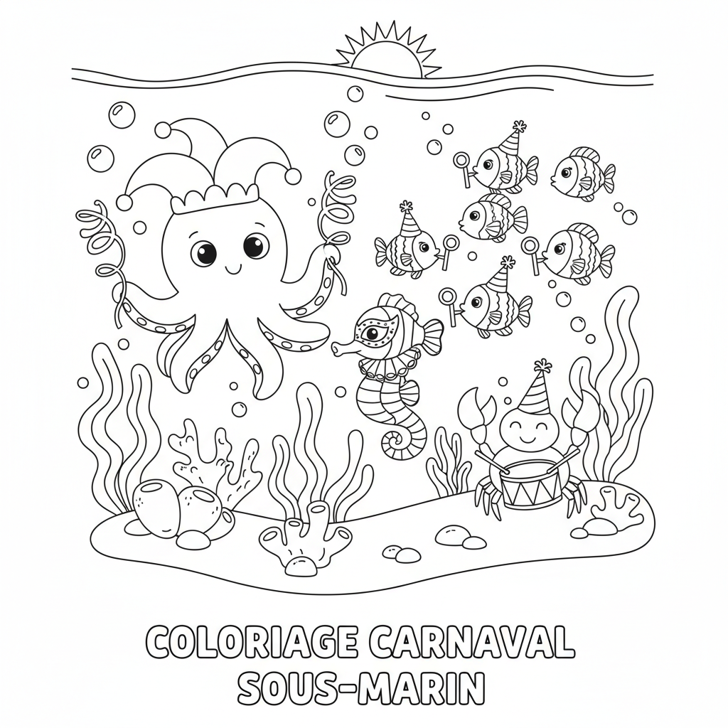 Coloriage coloriage à imprimer carnaval 3