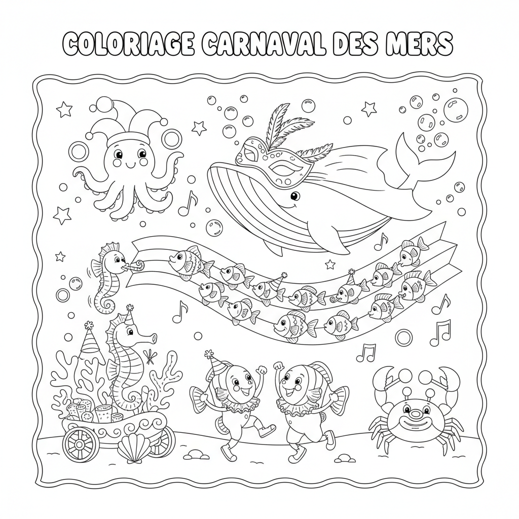 Coloriage coloriage à imprimer carnaval 5