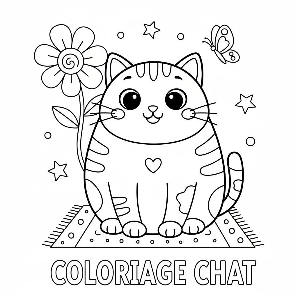 Coloriage Coloriage A Imprimer Chat Gratuit à Imprimer