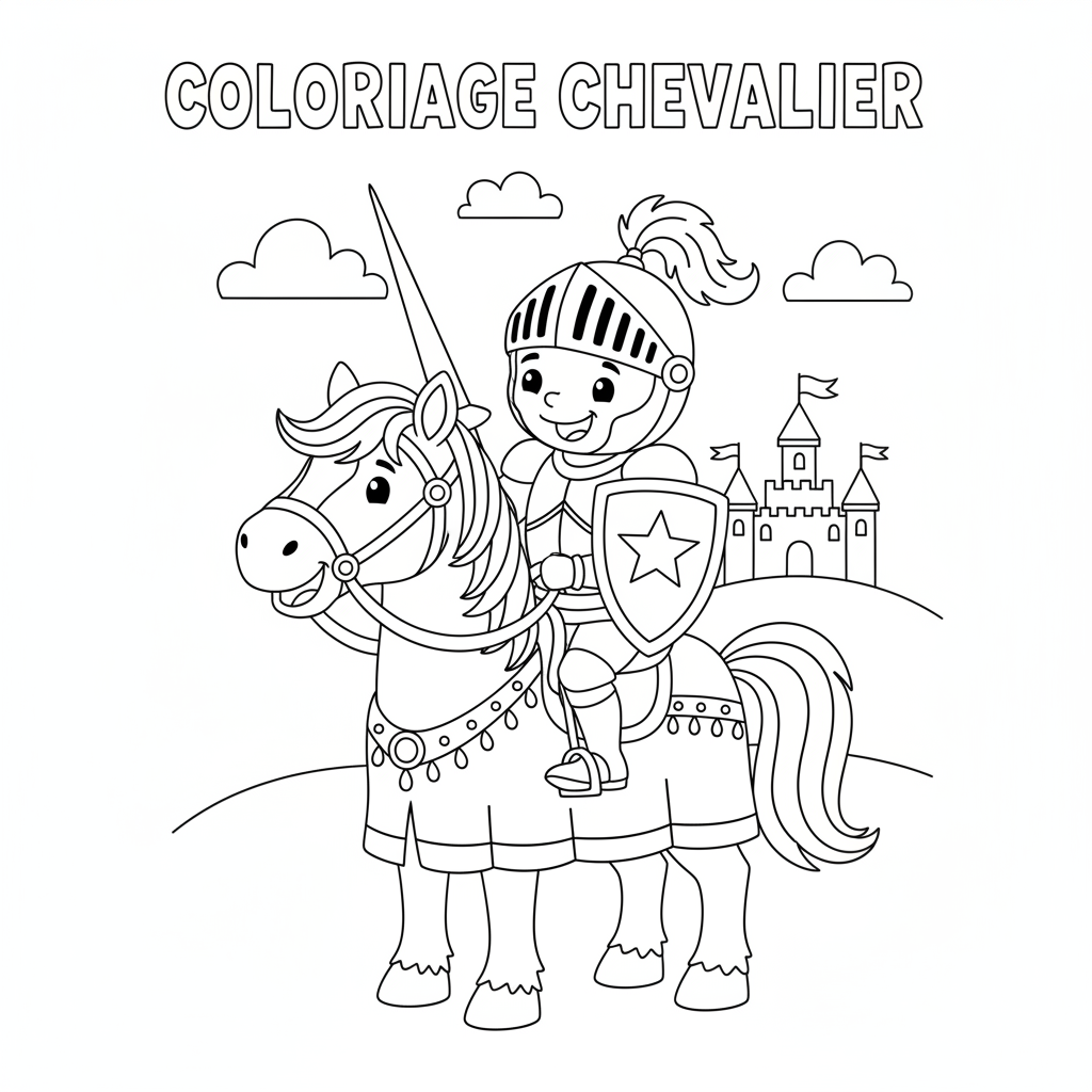 Coloriage coloriage à imprimer chevalier 2