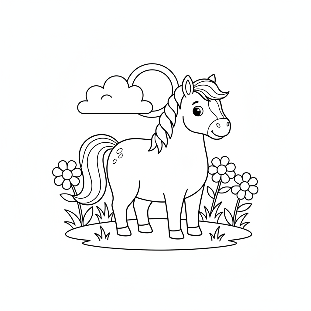 Coloriage coloriage à imprimer chevaux