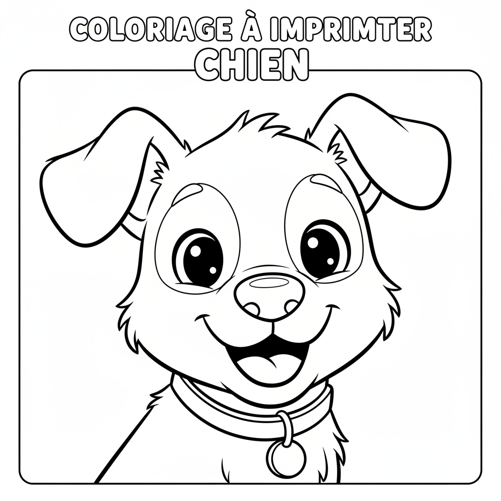 Coloriage coloriage a imprimer chien 4