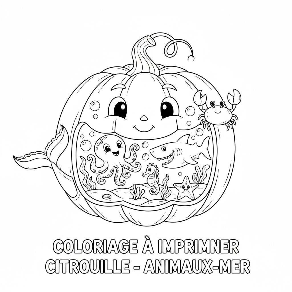 Coloriage coloriage a imprimer citrouille 2