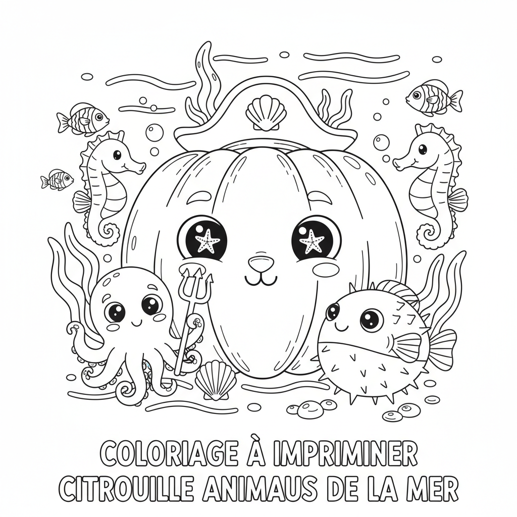 Coloriage coloriage a imprimer citrouille 4