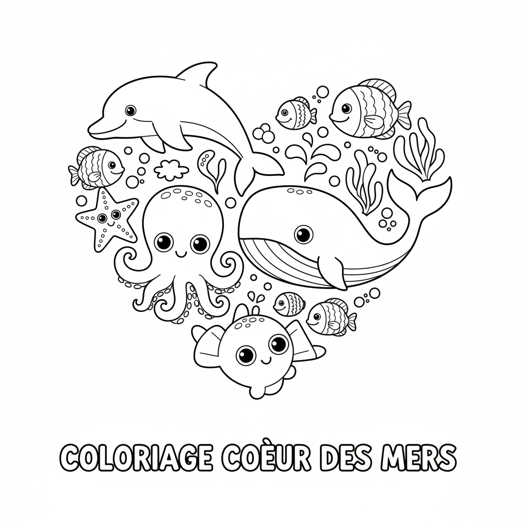 Coloriage A Imprimer Coeur Gratuit pour les Enfants
