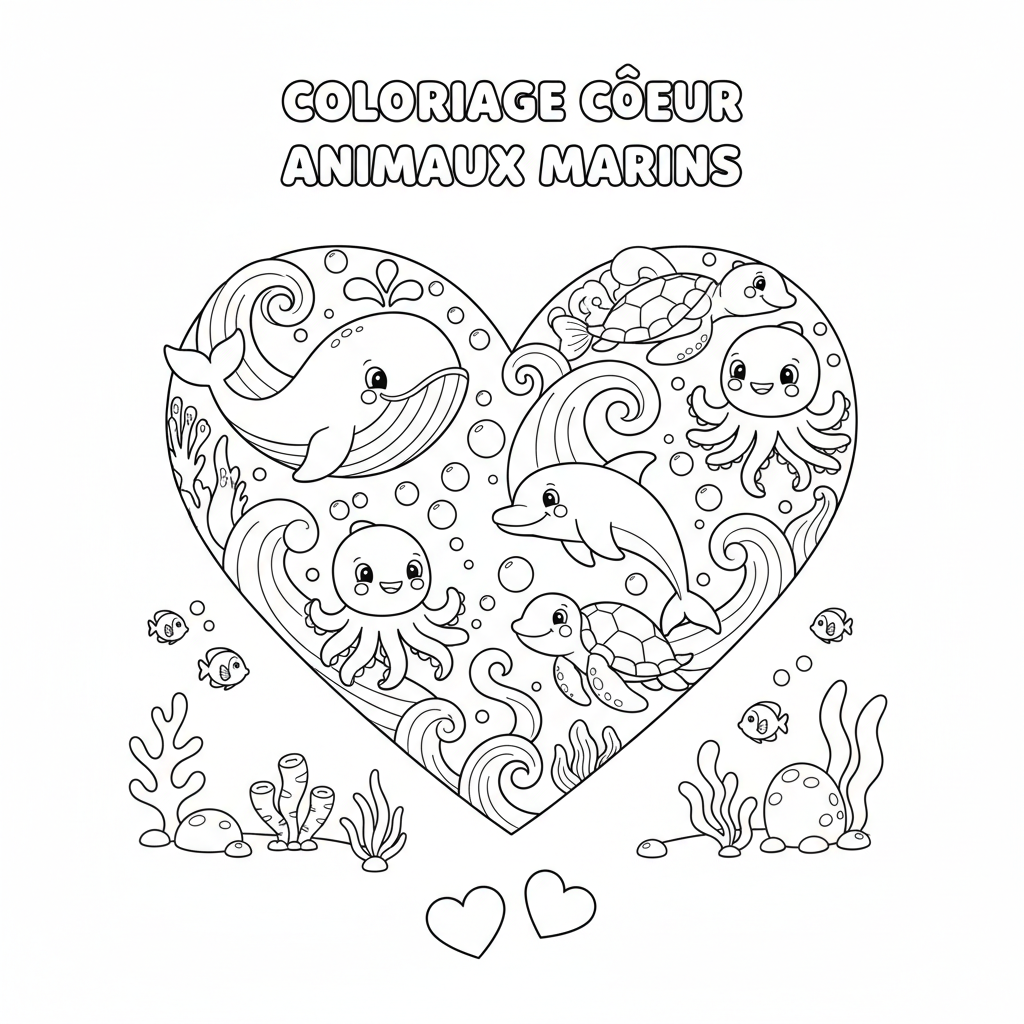Coloriage coloriage à imprimer coeur 3