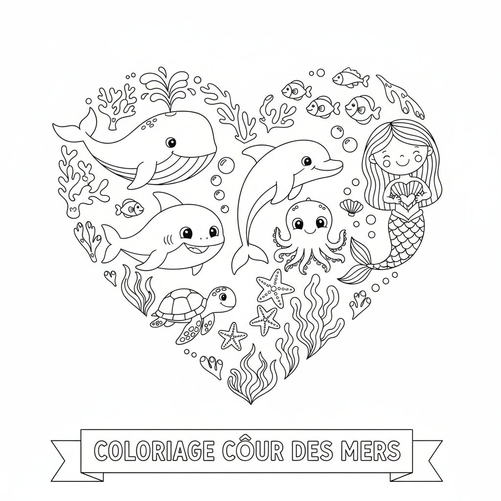 Coloriage coloriage à imprimer coeur 5