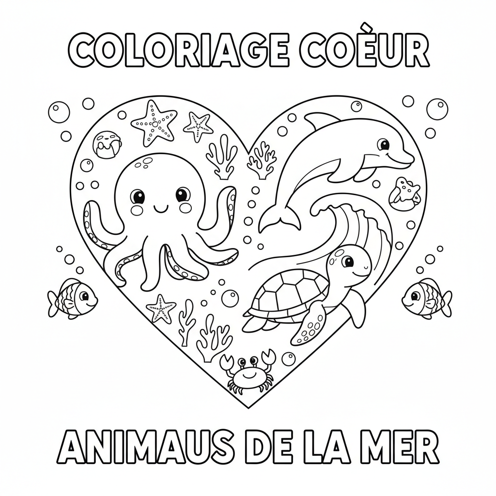 Coloriage coloriage a imprimer coeur 4