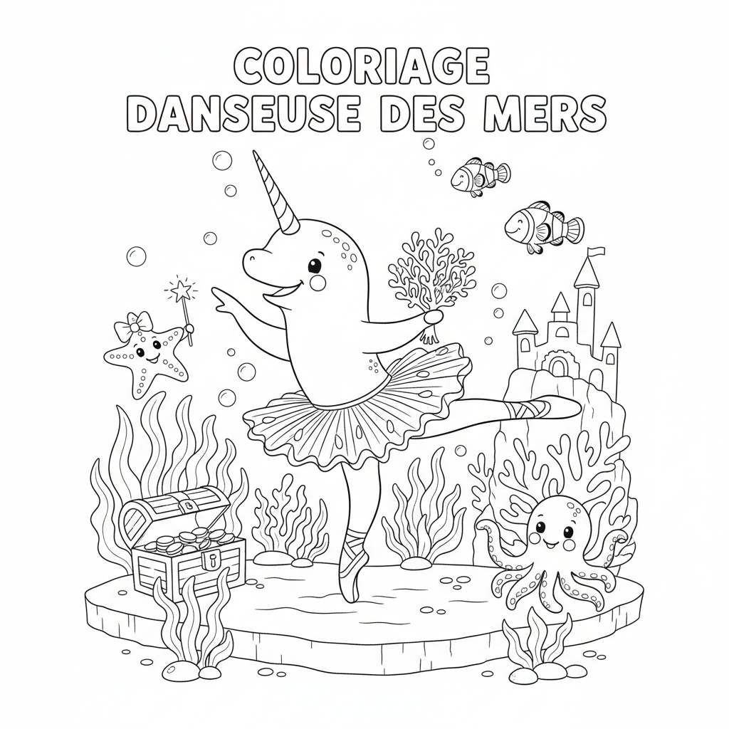Coloriage coloriage à imprimer danseuse 2