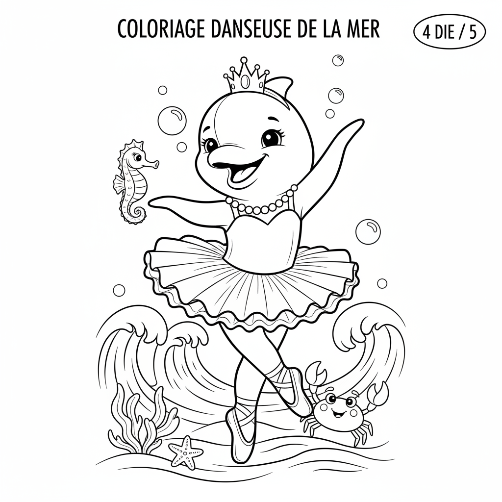 Coloriage coloriage à imprimer danseuse 4