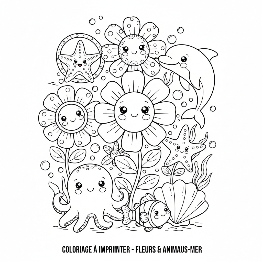 Coloriage coloriage à imprimer de fleurs 4