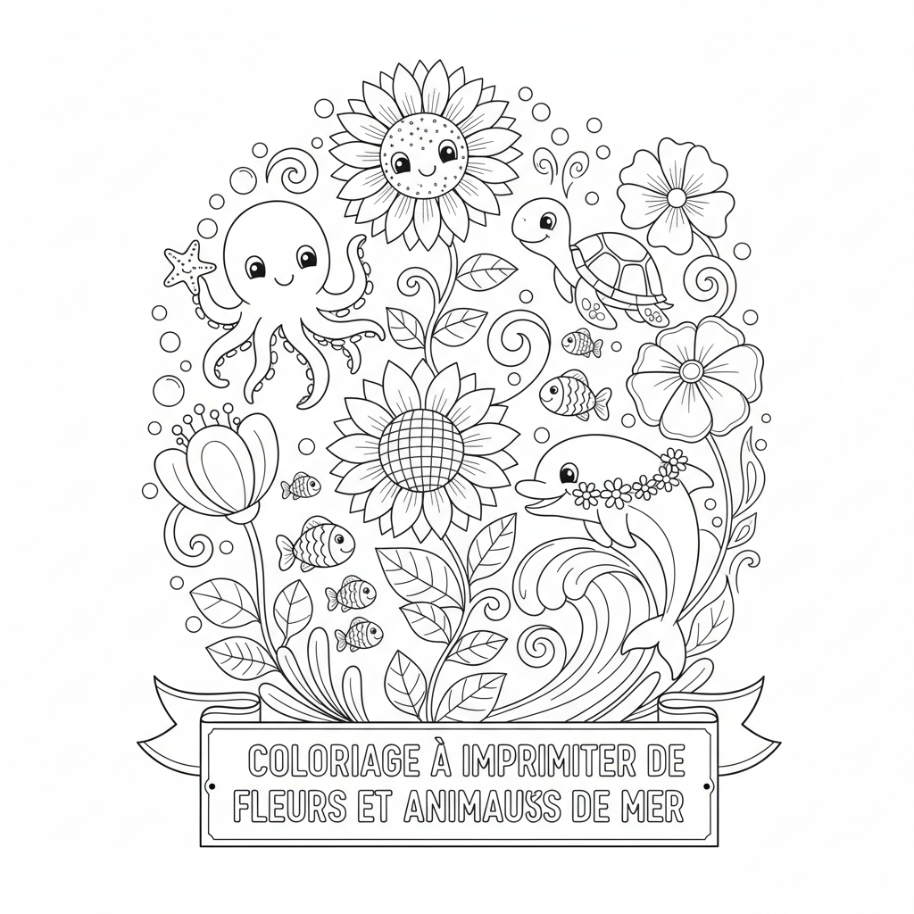 Coloriage coloriage à imprimer de fleurs 5