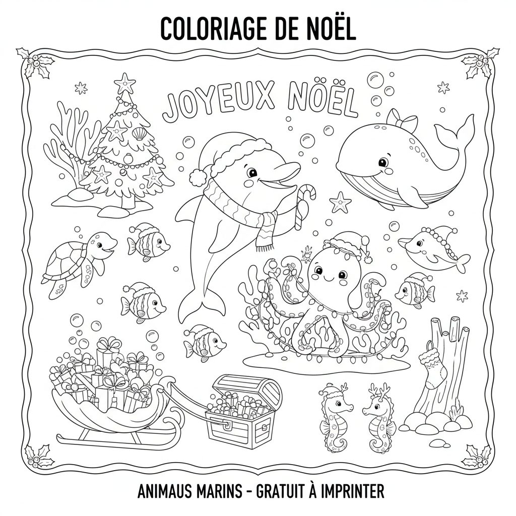 Coloriage coloriage a imprimer de noel gratuit 2
