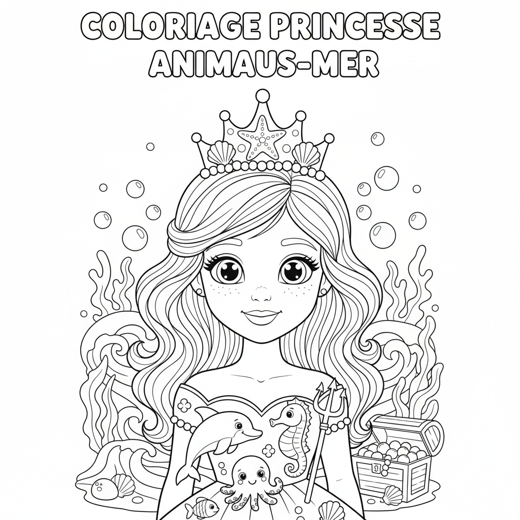 Coloriage coloriage à imprimer de princesse 4