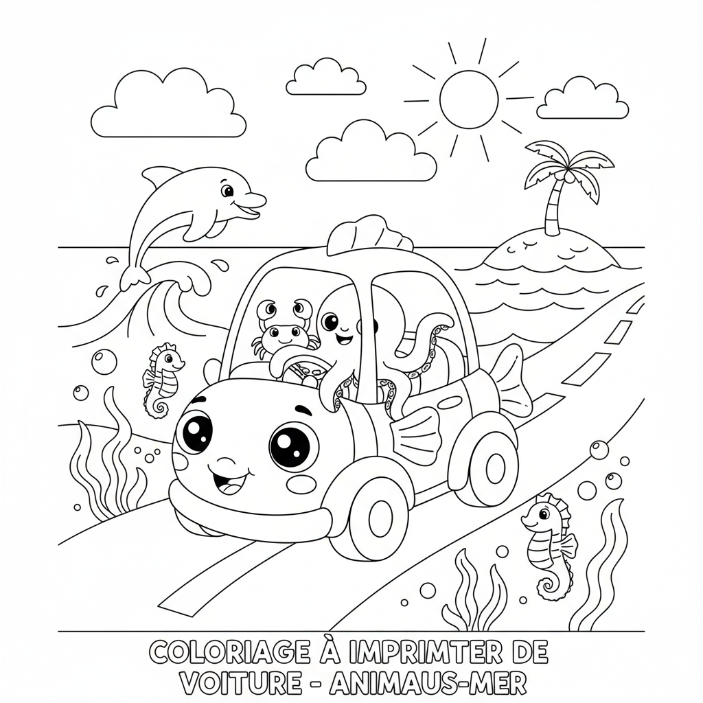 Coloriage coloriage à imprimer de voiture 3