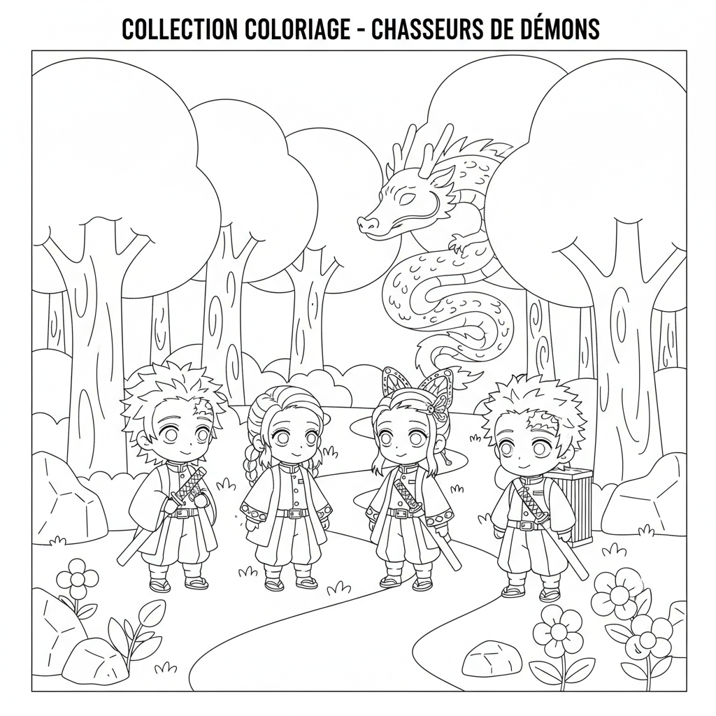 Coloriage coloriage à imprimer demon slayer 3