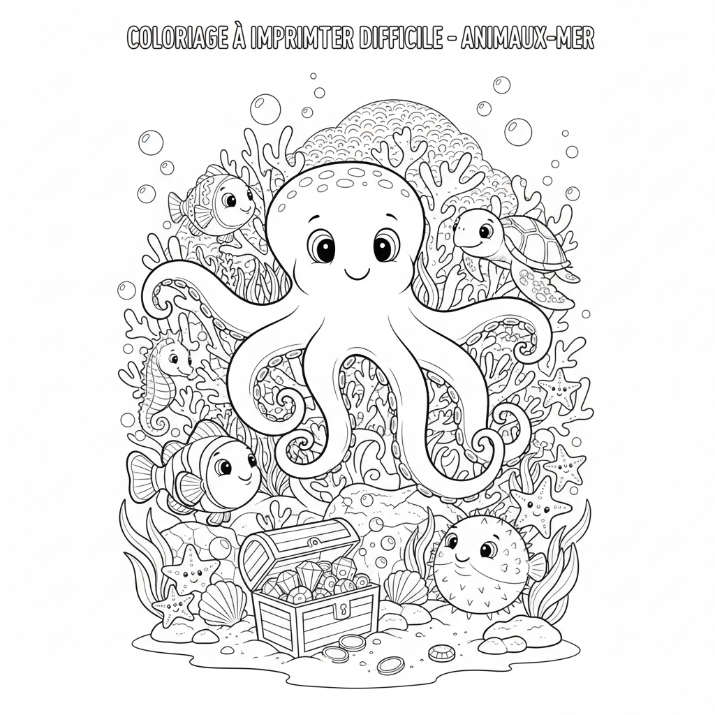 Coloriage coloriage à imprimer difficile 4