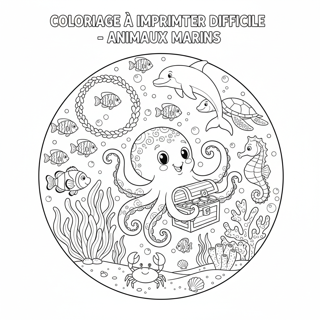 Coloriage coloriage à imprimer difficile 5