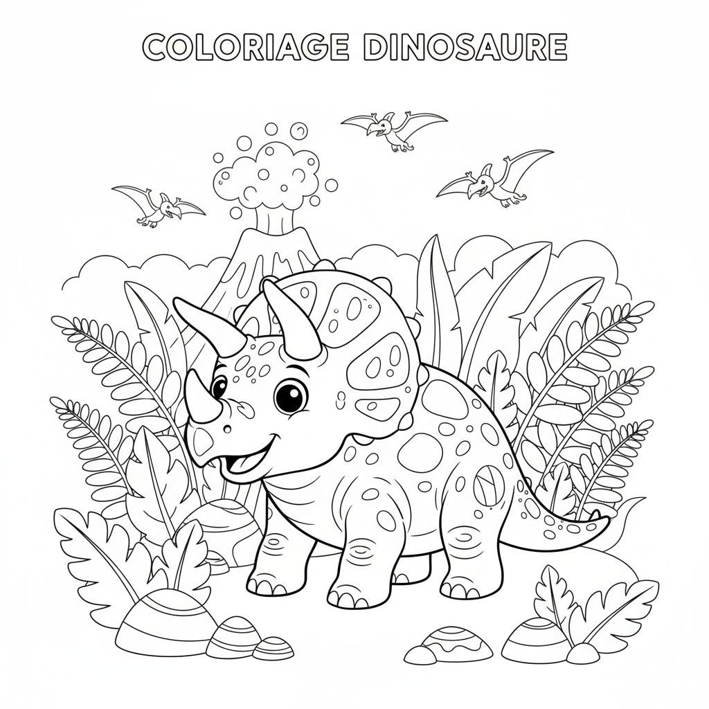 Coloriage coloriage a imprimer dinosaure 2