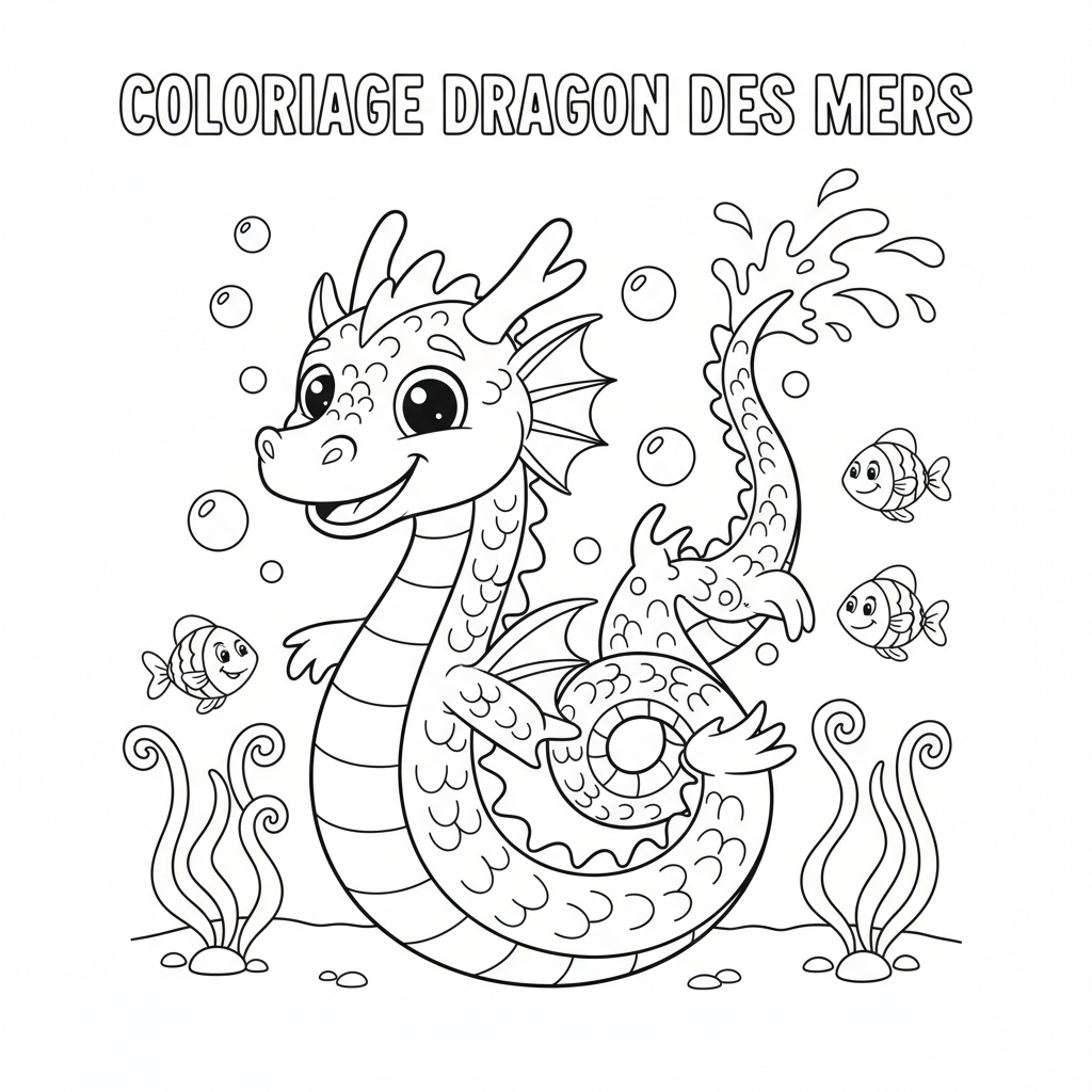 Coloriage coloriage à imprimer dragon 5