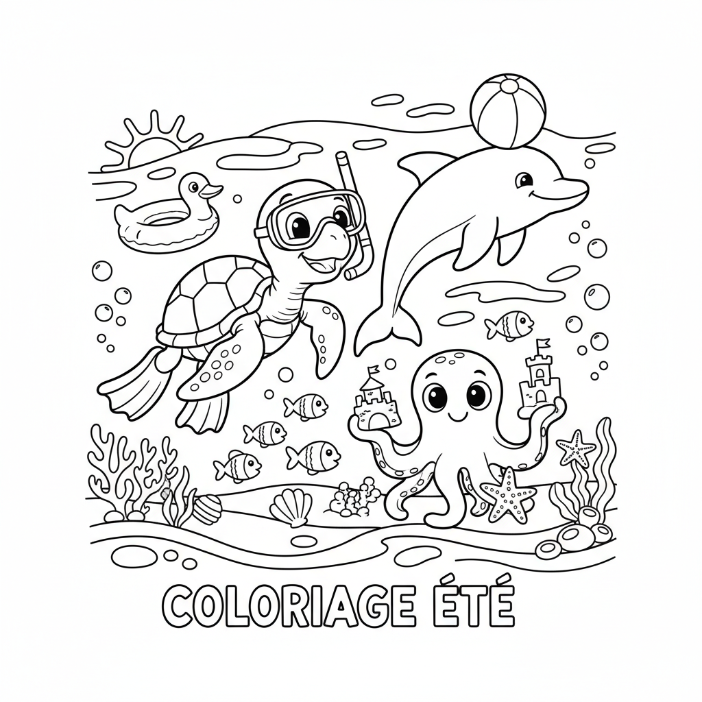 Coloriage coloriage à imprimer été 5