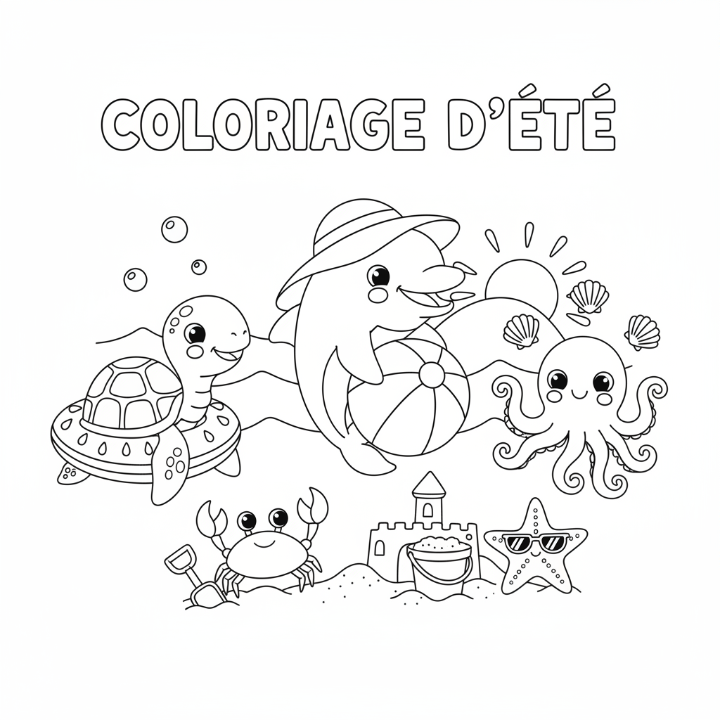 Coloriage coloriage à imprimer ete 2