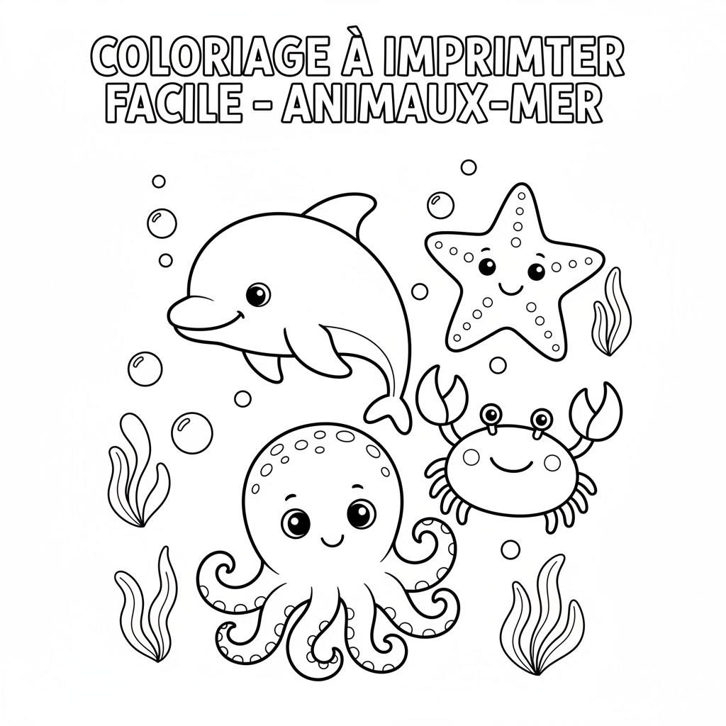 Coloriage A Imprimer Facile Gratuit pour Enfants
