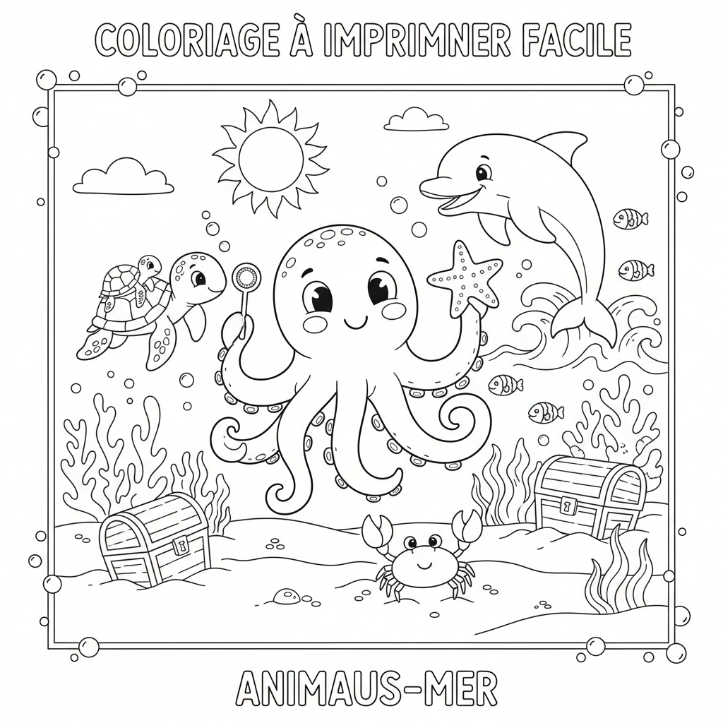 Coloriage coloriage a imprimer facile 2